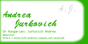 andrea jurkovich business card